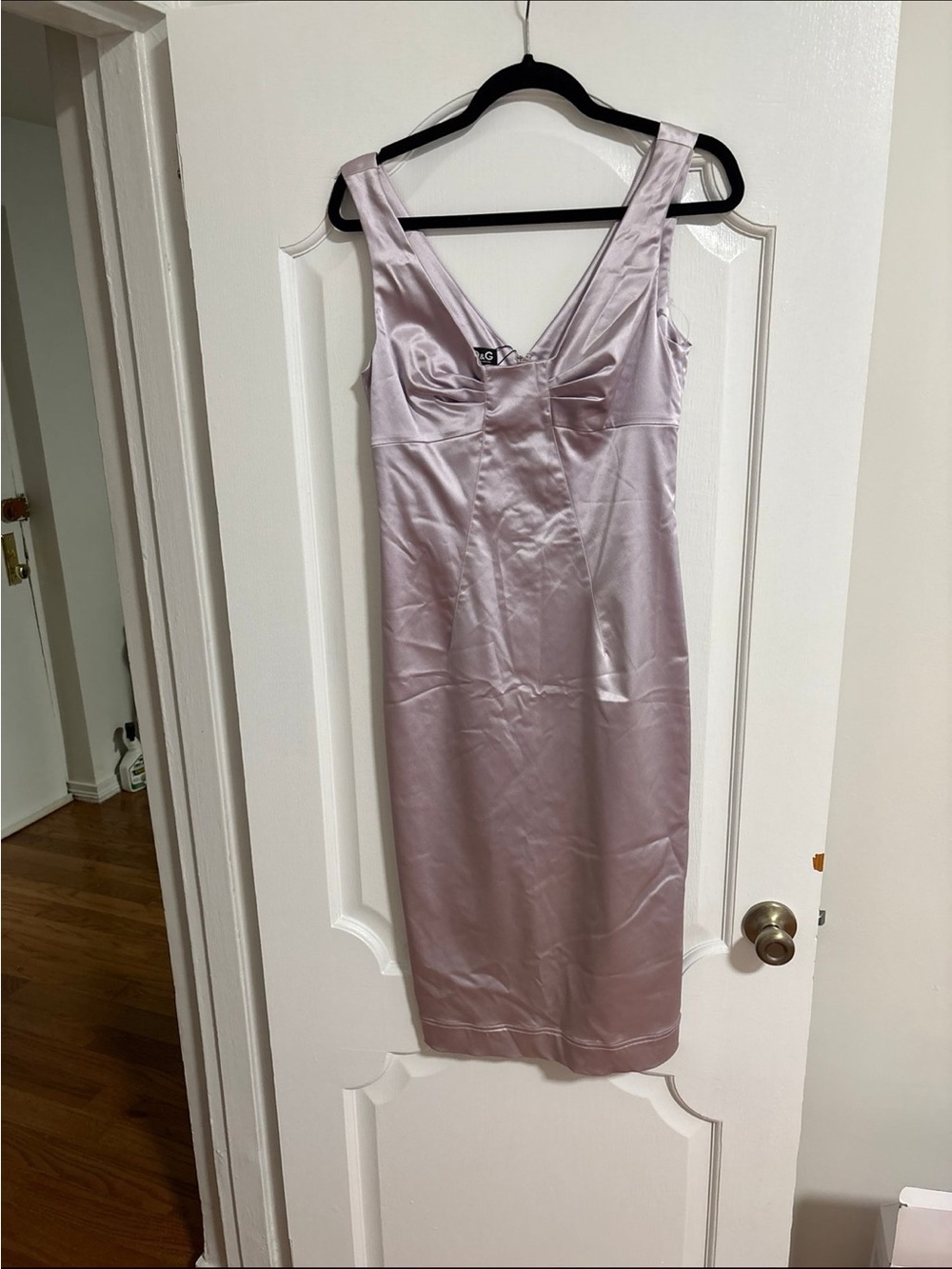 D&G Satin Slip Dress in Light Lavender